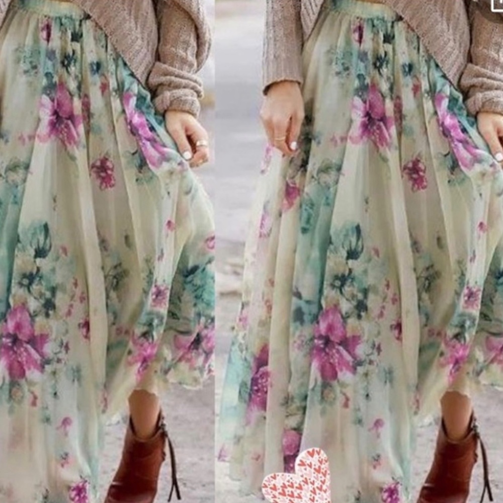 ChicWish Floral Maxi Skirt!